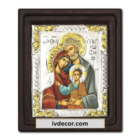 
     Икона Сребро 925- Светото семейство 14x16 cm