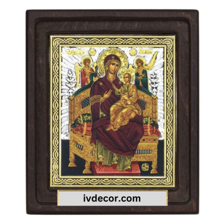 
     Икона Сребро 92 - Богородица Пантанаса - Лечителка на рак 14x16 cm