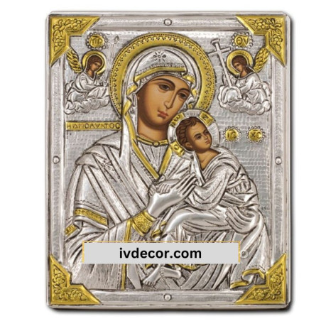 
     Икона Сребро 925 - Богородица Амолинтос 12x15 cm