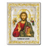 Икона Сребро 925 - Исус Пантократор 15x19 cm