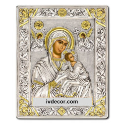 Икона Сребро 925 - Богородица Амолинтос 15x19 cm