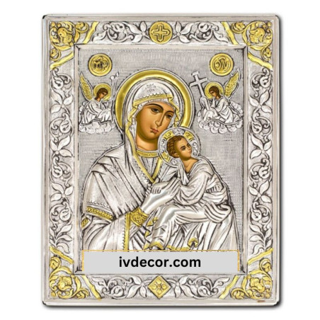 
     Икона Сребро 925 - Богородица Амолинтос 15x19 cm
