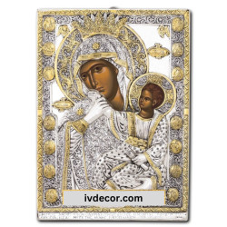 Позлатена икона - Богородица Парамития - Утешителка 21x29,5 cm