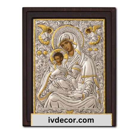 
     Икона Сребро 925 - Богородица Врефократуса 25x32 cm