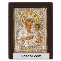 Икона Сребро 925 - Богородица Йерусалимска 25X32 cm