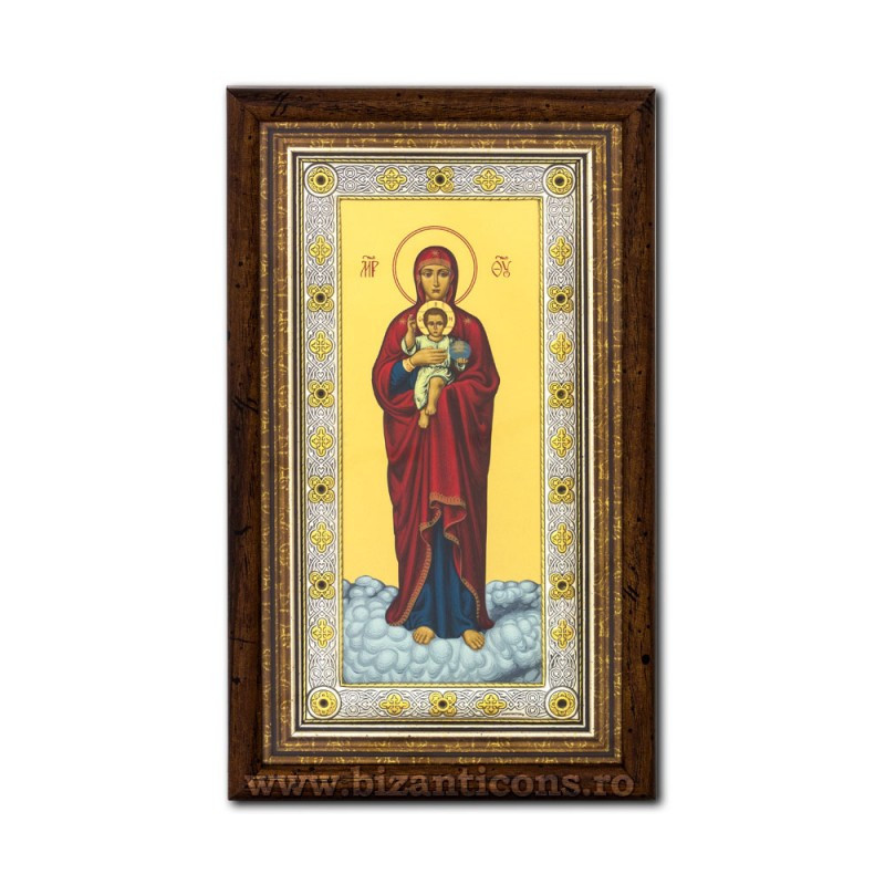 Сребърна икона - Богородица от Валаам 14x24 cm