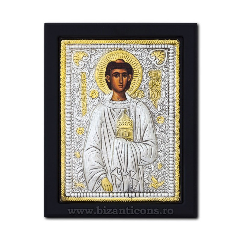Сребърна икона – Свети архидякон Стефан 19x26 cm K104Ag-158