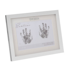 Rama foto argintata kit amprente Twins (Gemeni) - CG1106