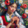 Рисуване по номера - БЯЛАТА ЛЯСТОВИЧКА 40х40 см.