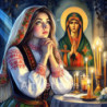 Рисуване по номера - СИЛАТА НА МОЛИТВАТА 40х40 см.