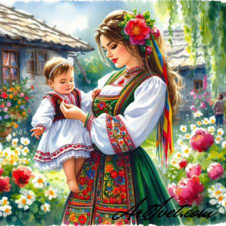 
     Рисуване по номера - МАЙЧИНА ЛЮЛКА 40х40 см.