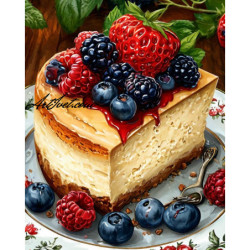 Рисуване по номера - КАРТИНА ЗА КУХНЯ - ЧИИЗКЕЙК
