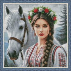 Гоблен ДЕВОЙКА С КОН