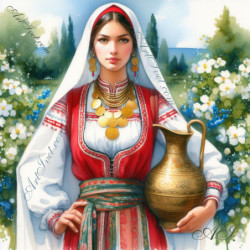 Рисуване по номера -  МАРИНА ОТИВА ЗА ВОДА 40х40 см.