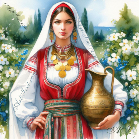 
     Рисуване по номера -  МАРИНА ОТИВА ЗА ВОДА 40х40 см.