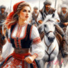 Рисуване по номера -  ЗАЛАВЯНЕТО НА АЛБЕНА ВОЙВОДА 40х40 см.