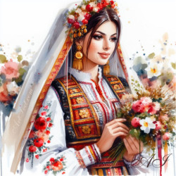 Рисуване по номера - ПРАЗНИКЪТ НА ЦВЕТА 40х40 см.