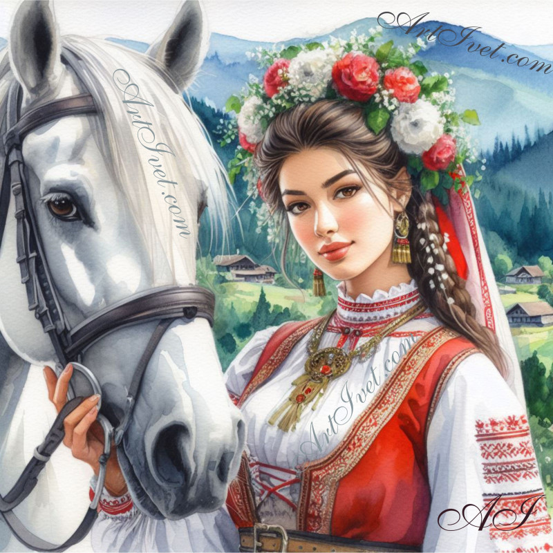 Рисуване по номера - БЕЛОСЛАВА 40х40 см.