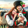 Рисуване по номера - ОБИЧ ЗА ДВАМА  40х40 см.