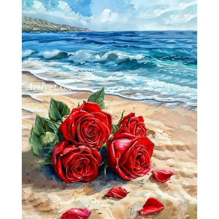 
     Рисуване по номера - РОЗИ КРАЙ ВЪЛНИТЕ