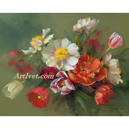 
     Рисуване по номера - ЦВЕТНО НЕЖНО ПРИЗНАНИЕ