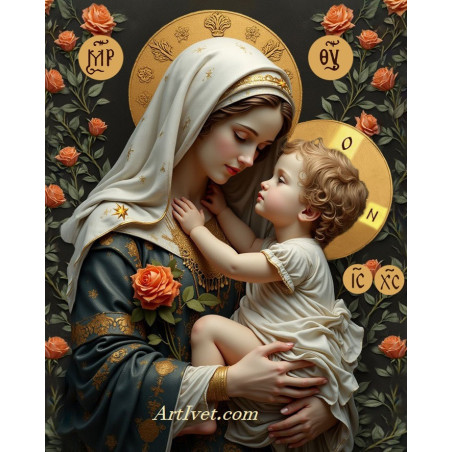 
     Рисуване по номера - ДЕВАТА С ИСУС - НЕЖНОСТ