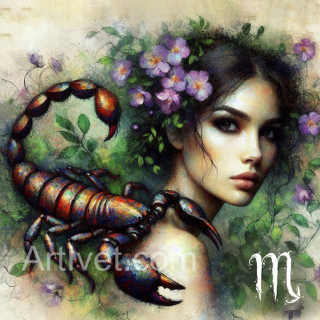 Рисуване по номера - ЗОДИЯ СКОРПИОН ПО С.МАРИНОВА 40х40 см. 
     Рисуване по номера - ЗОДИЯ СКОРПИОН ПО С.МАРИНОВА 40х40 см.