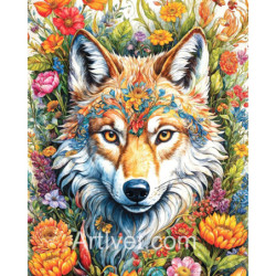 Рисуване по номера - ГЛАВА НА ВЪЛК