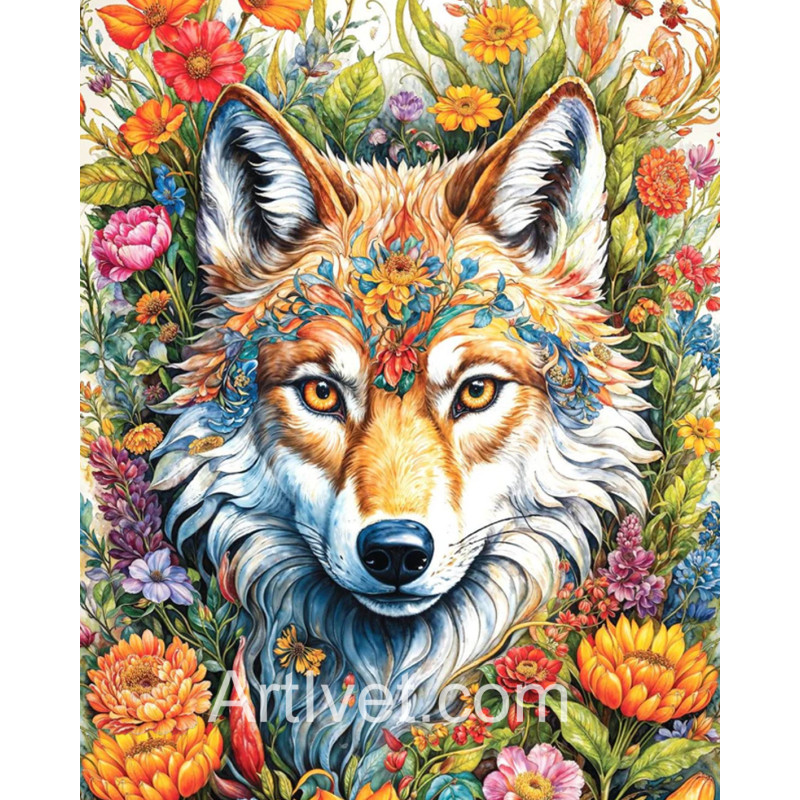 Рисуване по номера - ГЛАВА НА ВЪЛК