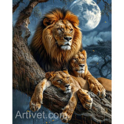 Рисуване по номера - ДРЯМКАТА НА ЛЪВОВЕТЕ