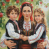Рисуване по номера - МАЙКА И РОЖБИТЕ И 40х40 см.