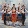Рисуване по номера - АНСАМБЪЛ - НАРОДНИ ТАНЦИ  40х40 см.