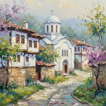 
     Рисуване по номера - БЯЛАТА ЦЪРКВА НА КРАЙНАТА УЛИЧКА 40х40 см.