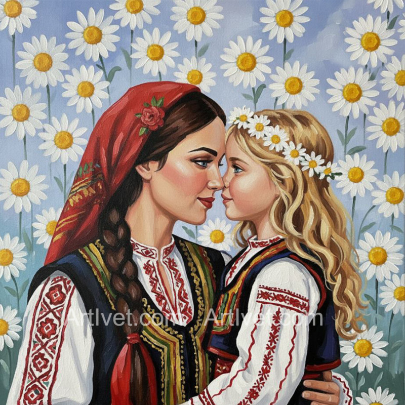 Рисуване по номера - ХУБАВА КАТО МАМА 40х40 см.