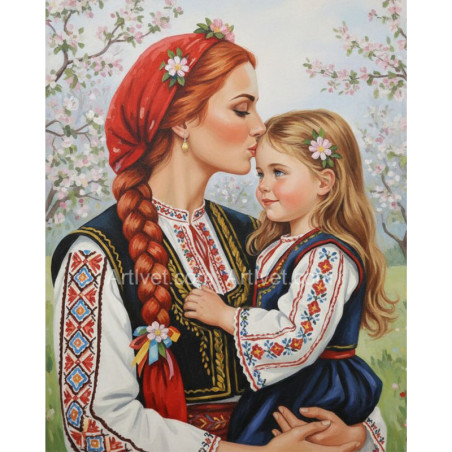 
     Рисуване по номера - ЦЕЛУВКА ОТ МАМА