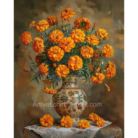 
     Рисуване по номера - ЦВЕТЯ - ОРАНЖЕВИ СЛЪНЦА