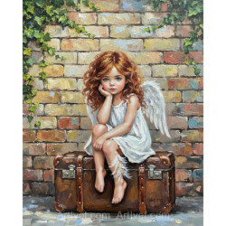 Рисуване по номера - ЗАМИСЛЕНО АНГЕЛЧЕ