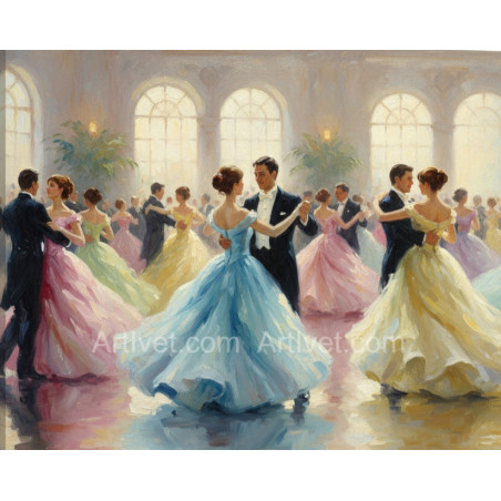 
     Рисуване по номера - БАЛНИ ТАНЦИ - КОПРИНА И БЛЯСЪК