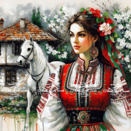 
     Рисуване по номера - ПРЕД БАЩИНИЯ ДОМ 40х40 см.