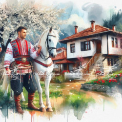 Рисуване по номера - СТОЯН ТРЪГВА НА ПЪТ 40х40 см.