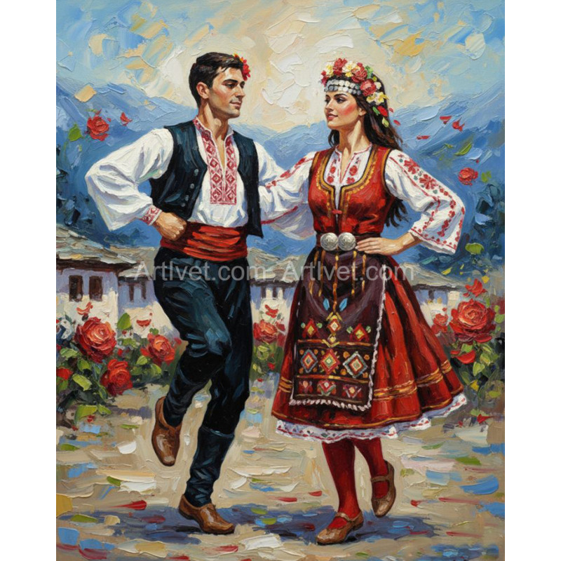 Рисуване по номера - НАДИГРАВАНЕ - НАРОДНИ ТАНЦИ