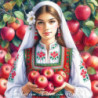 Рисуване по номера - МАРА РЪЦЕ СИ С ЯБЪЛКИ НАПЪЛНИ 40х40 см.