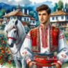 Рисуване по номера - ЯВОР ЧАКА НА РАЗКЛОНА 40х40 см.