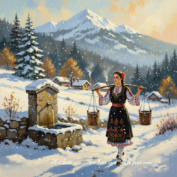 Рисуване по номера - ДОРА ОТИДЕ ЗА ВОДА 40х40 см.