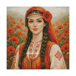 Гоблен ДЕВОЙКА С МАКОВЕ