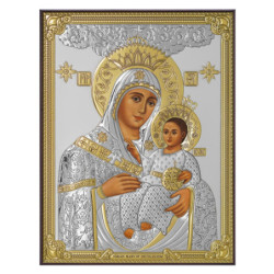 Сребърна Икона - Богородица с младенец