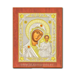 Сребърна икона – Богородица...