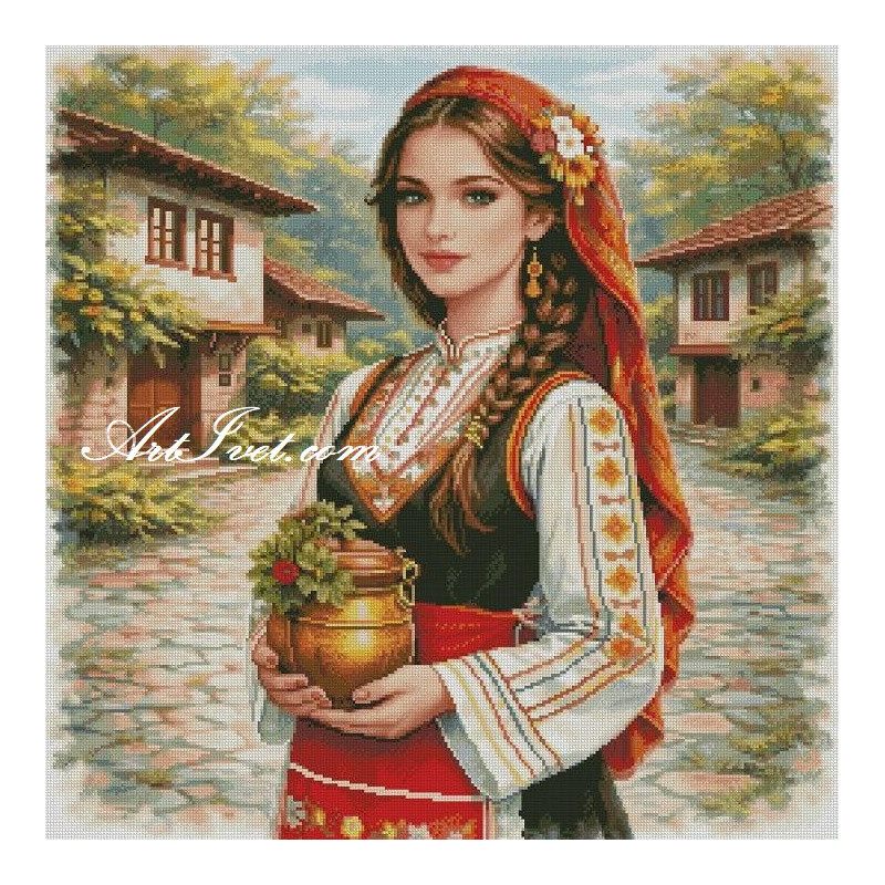 Гоблен ДЕВОЙКА С МЕНЧЕ