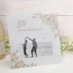 Rama foto aniversare 50 ani cu sclipici - WG1065