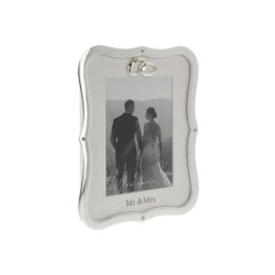 Rama foto argintata cu margini acolada Mr&Mrs - 340155